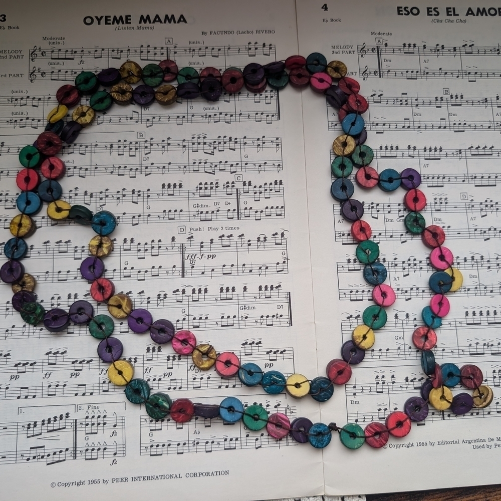 Colorful Wooden Button Necklace
